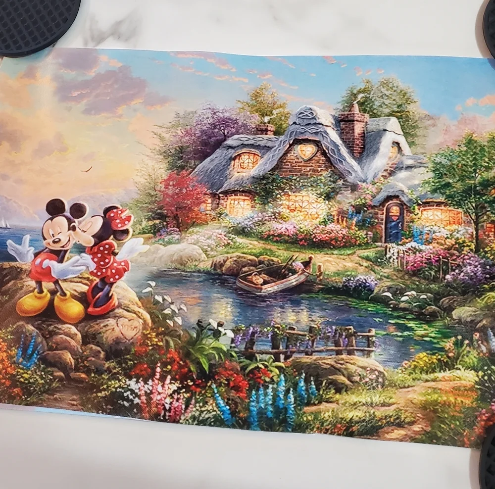 Disney Mickey and Minnie Sweetheart Cove Print by Thomas Kinkade